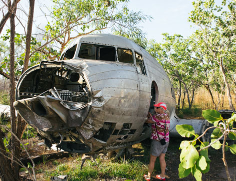 plane wreckage at vansittart bay